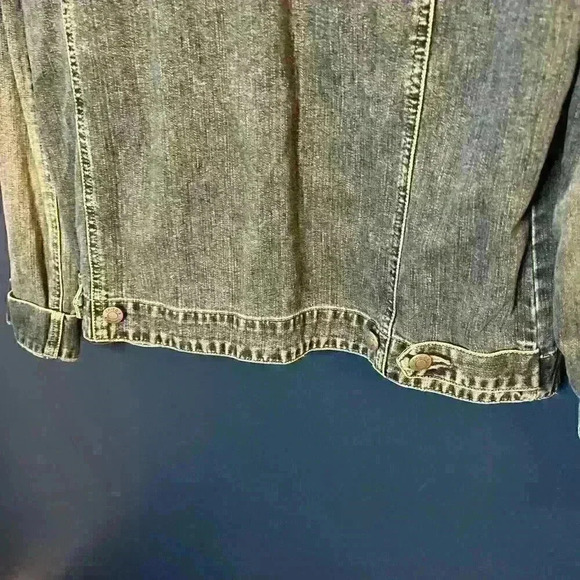 Chico’s Design Y2K Vintage 80’s 90’s Denim‎ Jean Jacket Woman’s Size 1 Med Wash - Picture 10 of 10